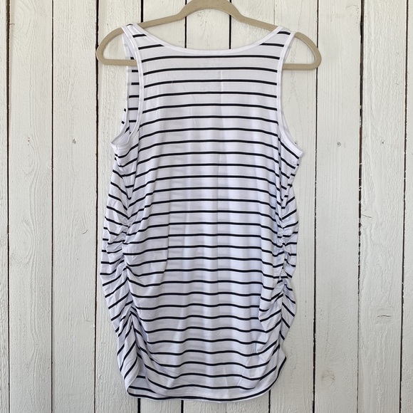 Maternity White Black Tank - Picture 6 of 7